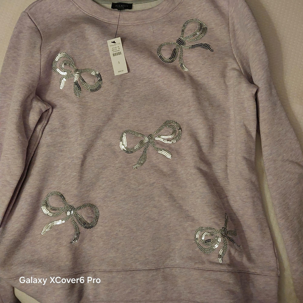 Lavish Lilac Sweater with Silver Accents